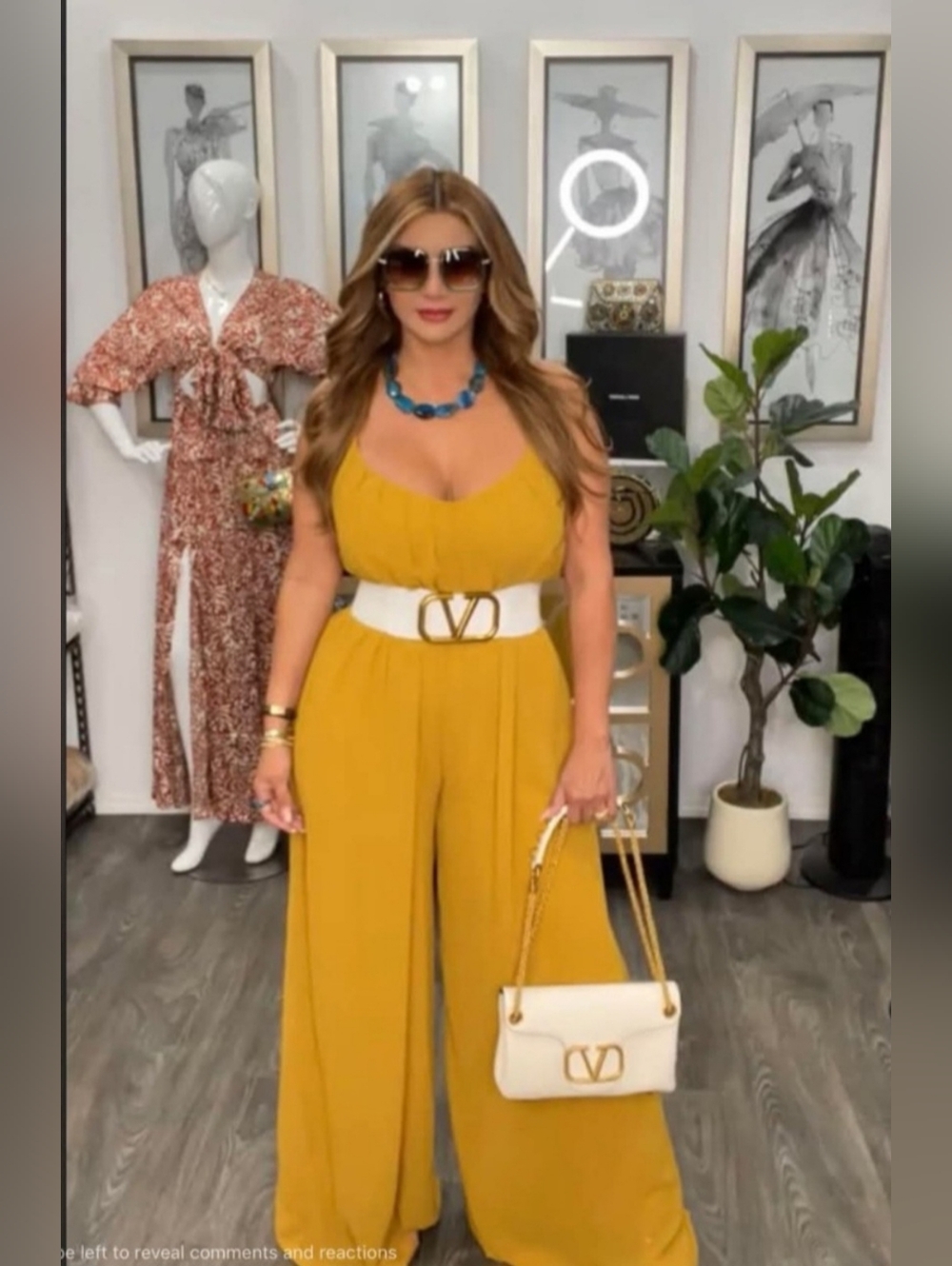 Sleeveless Green Wide-Leg Jumpsuit with Belt